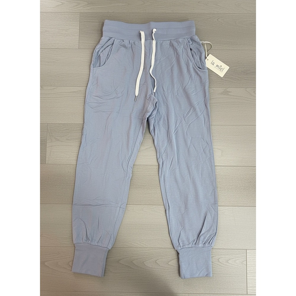 NWT Small Women's La Miel Hyped Unicorn Blue Joggers Drawstring Pockets JLP4150